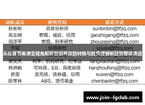 从比赛节奏演变视角解析世俱杯攻防转换与胜负逻辑新趋势整体演进 从比赛节奏演变视角解析世俱杯攻防转换与胜负逻辑新趋势整体演进